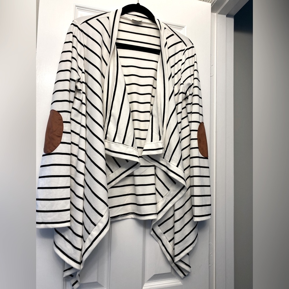 Cremieux Striped Cardigan Sz M